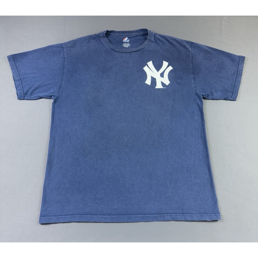 Vintage Y2K New York Yankees MLB Baseball Faded Navy Blue Shirt #24 Cano Jersey